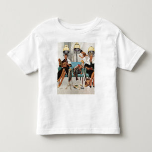 Cowboy Aslapen in Beauty Salon Kinder Shirts