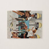 Cowboy Aslapen in Beauty Salon Legpuzzel (Horizontaal)