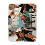 Cowboy Aslapen in Beauty Salon Magneet (Verticaal)