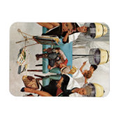 Cowboy Aslapen in Beauty Salon Magneet (Horizontaal)