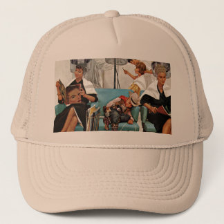 Cowboy Aslapen in Beauty Salon Trucker Pet