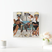 Cowboy Aslapen in Beauty Salon Vierkante Klok (Huis)