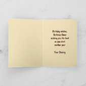 Cowboy Autumn Custom Birthday Kaart (Binnen)