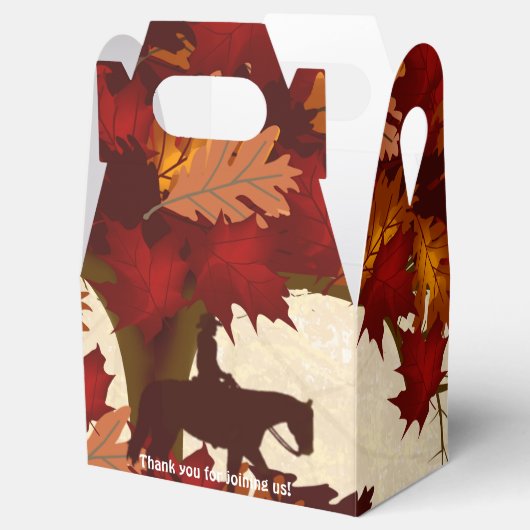 Cowboy Autumn Gable Party Bedankdoosjes (Geopend)