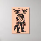 cowboy axolotl canvas afdruk (Voorkant)