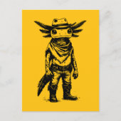 cowboy axolotl feestdagenkaart (Voorkant)