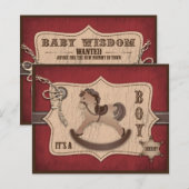 Cowboy Baby Advice Kaart (Voorkant / Achterkant)