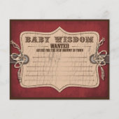 Cowboy Baby Advice Kaart (Achterkant)
