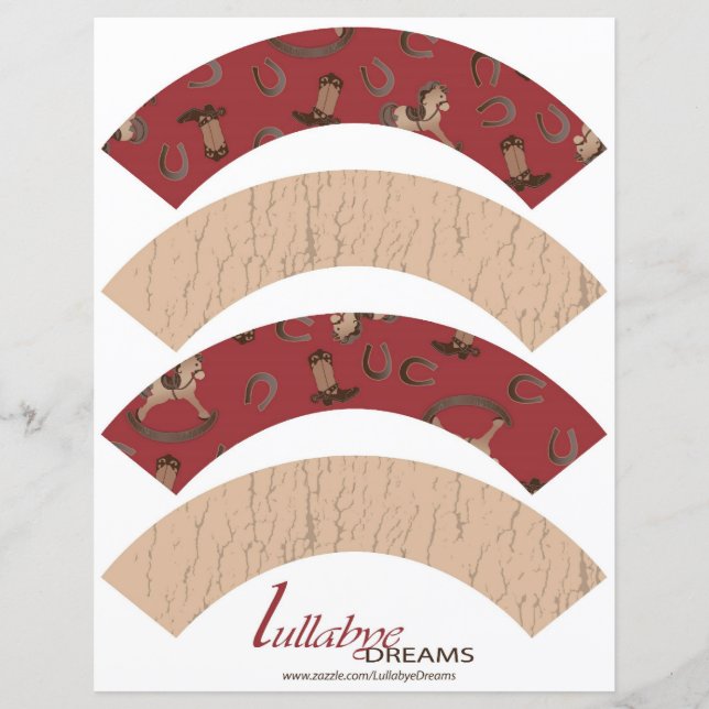 Cowboy Baby Cupcake Wrapper (Voorkant)