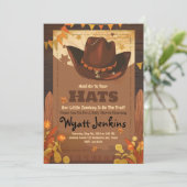 Cowboy Baby Douche Uitnodigingen (Staand voorkant)