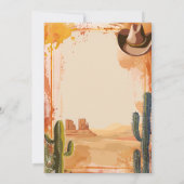 Cowboy Baby Douche Uitnodigingen (Achterkant)