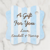 Cowboy Baby en Teddy Bear Gift Label (Achterkant)