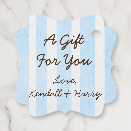 Cowboy Baby en Teddy Bear Gift Label (Achterkant)