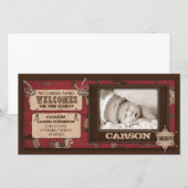 Cowboy Baby fotokaart 2 Aankondiging (Voorkant / Achterkant)