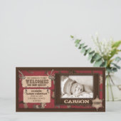 Cowboy Baby fotokaart 2 Aankondiging (Staand voorkant)