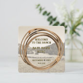 Cowboy Baby Geboorteaankondiging (Staand voorkant)