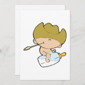 cowboy baby kaart (Voorkant / Achterkant)