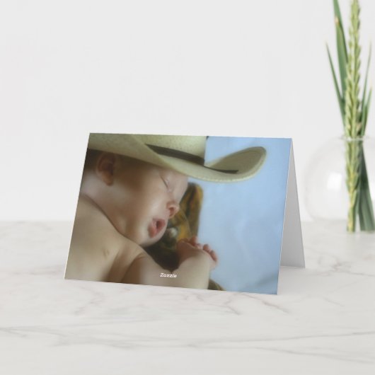 Cowboy Baby Kaart (Achterkant)