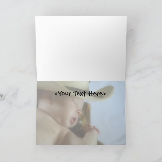 Cowboy Baby Kaart (Binnen)