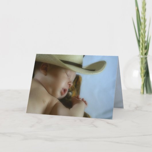 Cowboy Baby Kaart (Voorkant)