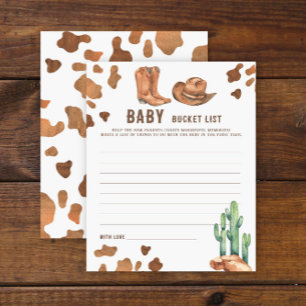 Cowboy Baby shower Baby emmerlijst