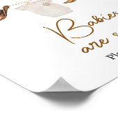 Cowboy Baby shower Baby's zijn zoet Poster (Hoek)