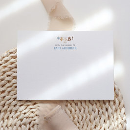 Cowboy Baby shower bedankje Bedankkaart