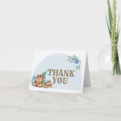 Cowboy Baby Shower Bedankkaart (Voorkant)