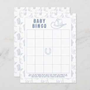 Cowboy Baby shower Bingo spel