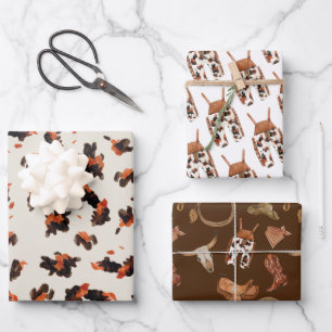 Cowboy Baby shower Birthday Inpakpapier Vel