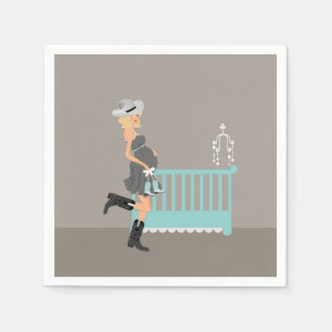 Cowboy Baby shower -Blonde - Landelijk Western the Servetten