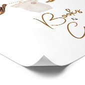 Cowboy Baby shower Boeken en geschenken Poster (Hoek)