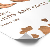 Cowboy baby shower - Boeken kaarten en geschenken Poster (Hoek)