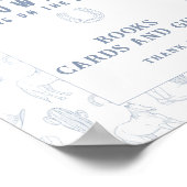 Cowboy baby shower - Boeken kaarten en geschenken  Poster (Hoek)