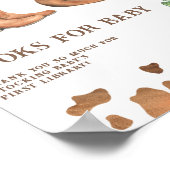 Cowboy baby shower boeken voor baby poster (Hoek)