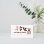 Cowboy Baby shower Books for Baby Enclosure Informatiekaartje (Staand voorkant)