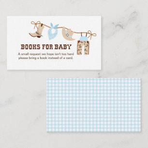 Cowboy Baby shower Books for Baby Enclosure Informatiekaartje