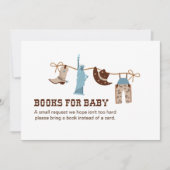 Cowboy Baby shower Books for Baby Enclosure Kaart (Voorkant)