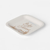 Cowboy Baby shower Borden Papieren Bordje (Gebogen)