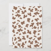 Cowboy Baby shower Boy Kaart (Achterkant)