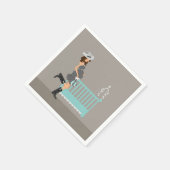 Cowboy Baby shower - Brunette - Western thema Servet (Hoek)