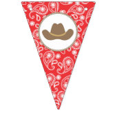 Cowboy Baby shower Bunting Banner Paisley Gingham (Tweede vlag)