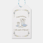 Cowboy Baby shower Cadeaulabel (Voorkant)