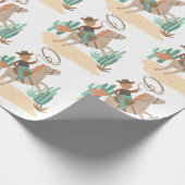 Cowboy Baby Shower Cadeaupapier (Hoek)