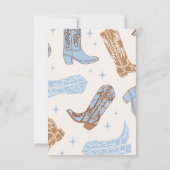 Cowboy Baby shower dank u kaarten (Achterkant)