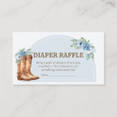 Cowboy Baby Shower Diaper Raffle Informatiekaartje (Voorkant)