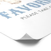 Cowboy Baby shower Favorieten Sign Poster (Hoek)