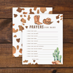 Cowboy baby shower - Feestspel gebeden voor baby
