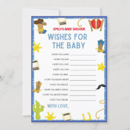 Cowboy Baby shower Game - 5x7 formaat Uitnodiging