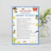 Cowboy Baby shower Game - 5x7 formaat Uitnodiging (Staand voorkant)